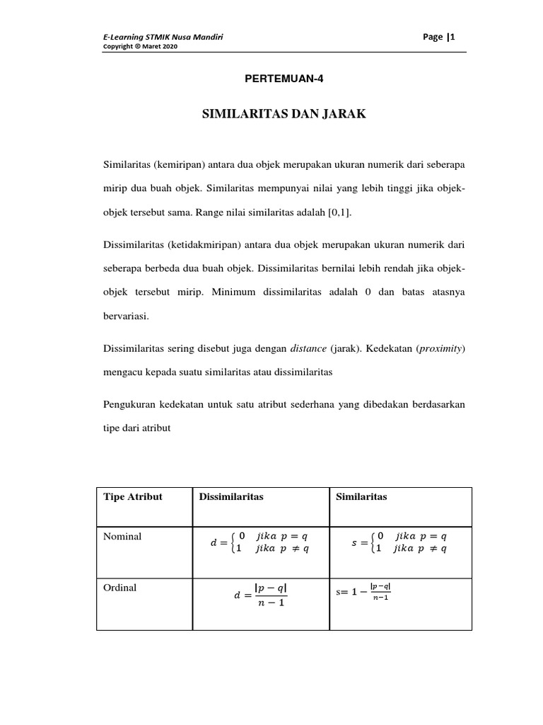 Pertemuan 4 Data Mining | PDF | Sains & Matematika