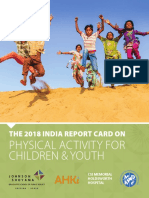 Physical Activity For Children & Youth: The 2018 India Report Card On