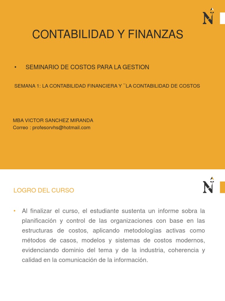 La Contabilidad Financiera y La Contabilidad de Costos | PDF | Costo ...