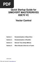 Quick Startup Guide For Simovert Masterdrives 6SE70 VC Vector Control