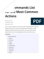 SQL Commands List For The Most Common Actions: 7 Min Jun 3, 2019 Oct 3, 2019