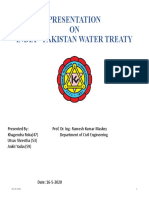 Presentation on India – Pakistan Water Treaty