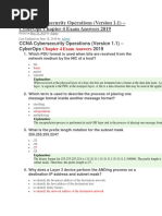 Ccna Cybersecurity Operations (Version 1.1) - Cyberops Chapter 4 Exam Answers 2019