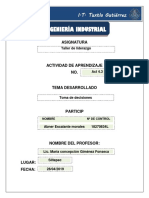 Abner Escalante Morales Taller de Liderazgo - Toma de Decisiones