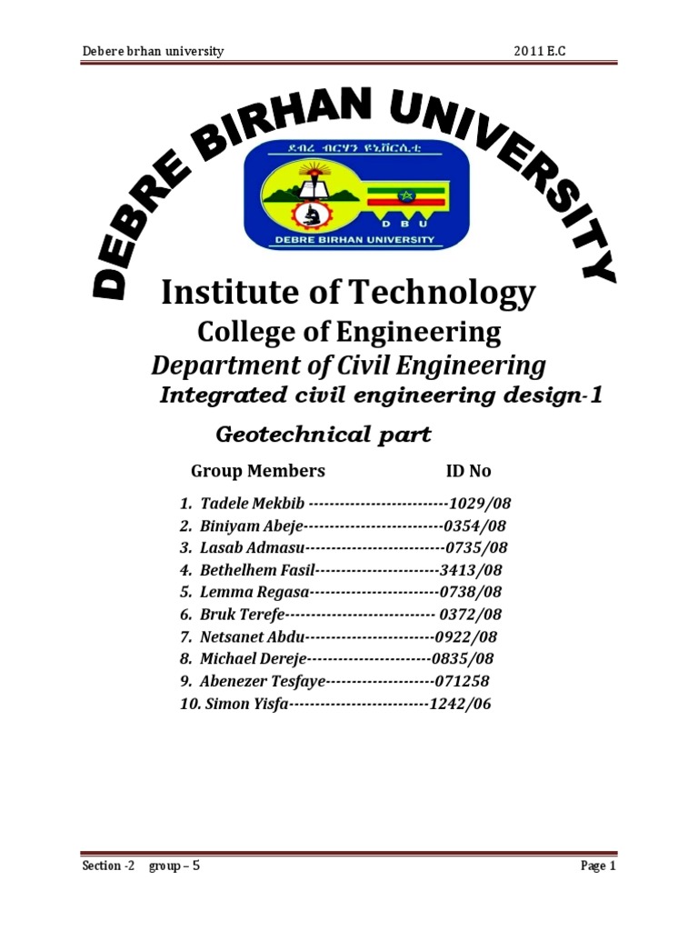 Geotechnical Engineering Design Report | PDF | Natural Materials | Soil