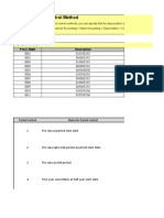 Period Control Method - Depreciation Key