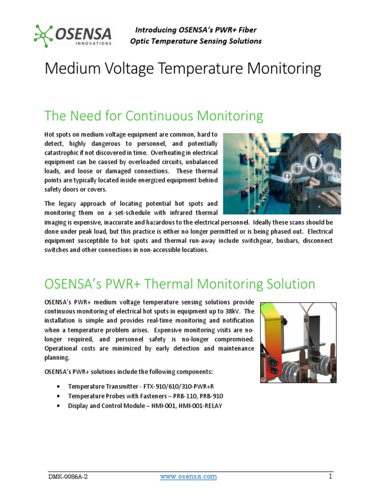 OSENSA PWR+ Fiber Optic Temp Solutions | PDF | Relay | Optical Fiber
