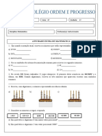 Atv. de Matemática 6º Ano