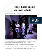 Taguig School Holds Online Graduation With Robots