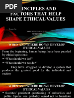 Sources of Ethical Values - Done