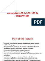 Language As A System & Structure 09 .04.17