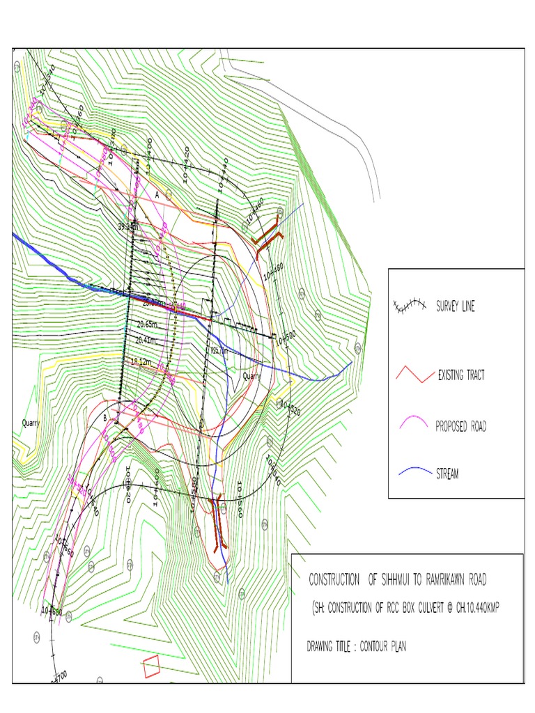 Quarry Contour Map Overview | PDF