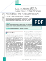 M - (P.M.F) : - : Axillo Facial Prosthesis in A Case of Oral Nasal Communication Post Surgery and Post Radiotherapy