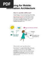 Designing For Mobile: Information Architecture: How Is Mobile Different?