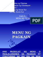 9 Menu NG Pagkain