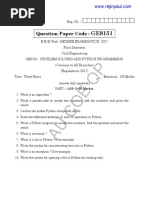 Au Coe QP: Question Paper Code