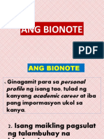 Bionote