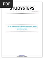 Studysteps: Iit Jee Top Student Handwritten Notes - Physics (Differentiation)