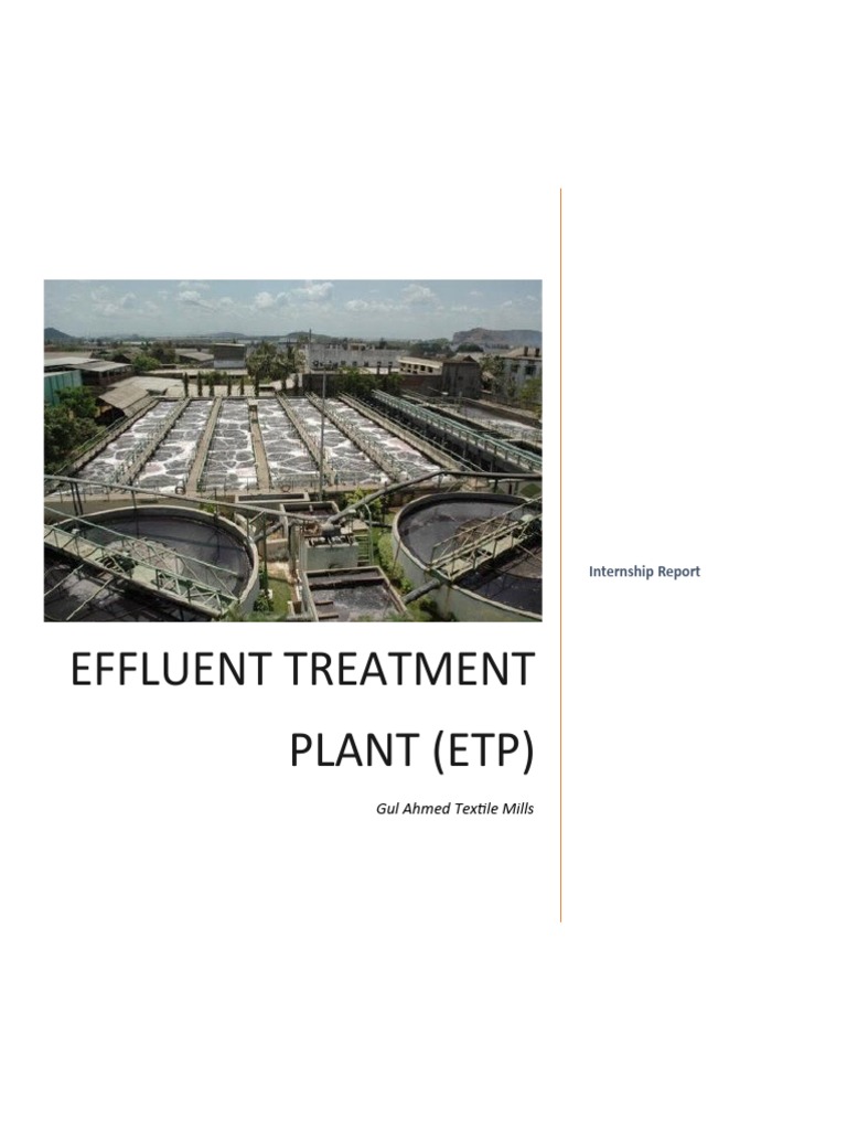 Internship Report PDF Sewage Treatment Wastewater