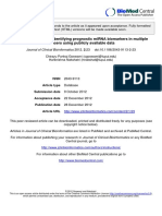 PROGmiR: A Tool For Identifying Prognostic miRNA Biomarkers in Multiple Cancers Using Publicly Available Data