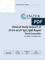 Clinical Study Report of 2019-Ncov Igg/Igm Rapid Test Cassette