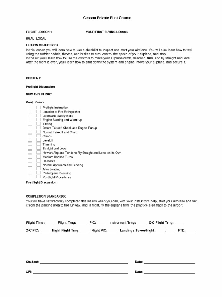 Cessna Private Pilot Course PDF | PDF | Flight Instructor | Visual ...