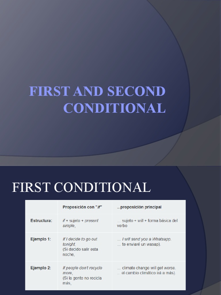 First and Second Conditional Exercises | PDF