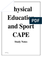 Physical Education and Sport CAPE Study Notes