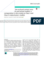 Comparison of The Occlusal Contact Area of Virtual Models and Actual Models: A Comparative in Vitro Study On Class I and Class II Malocclusion Models