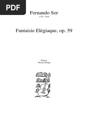 Sor Fantaisie Elegiaque