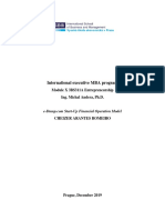 International Executive MBA Program: Module X 3BS311A Entrepreneurship Ing. Michal Andera, PH.D