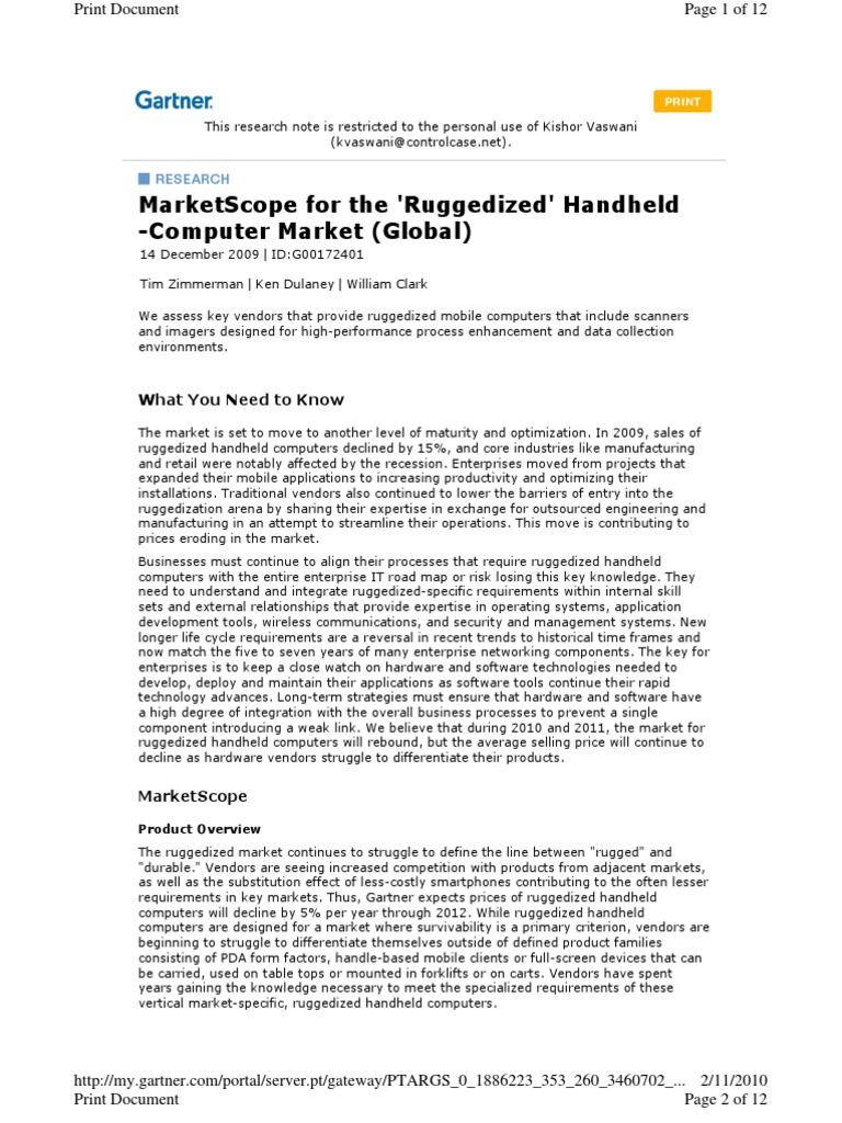 Market Scope for the Ruggedized Handheld-Computer Market (Global) | Mobile  Device | Microsoft Windows