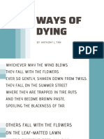 Ways of Dying: By: Anthony L. Tan