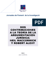 Dos Contribuciones A La Teoría de La Argumentación Jurídica