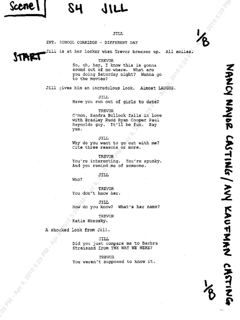 Jill's Role in Scream 4 Script | PDF | Violence