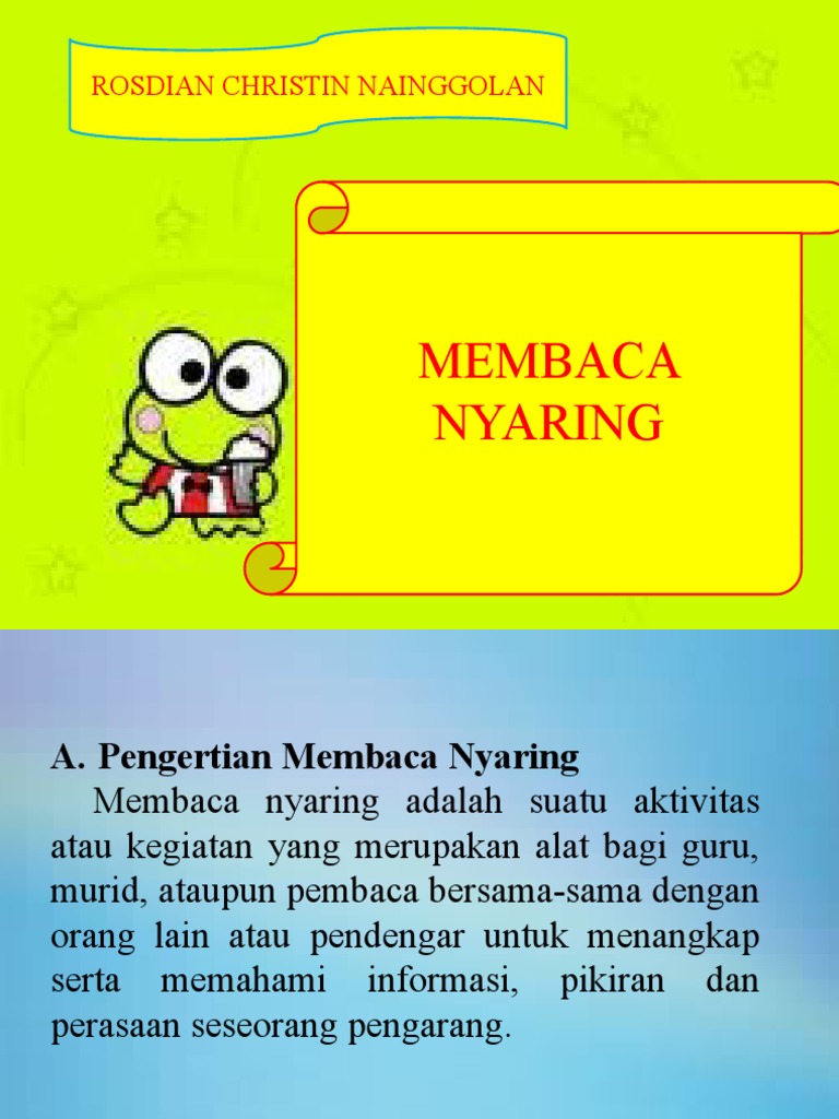 Membaca Nyaring: Keterampilan dan Peningkatan | PDF