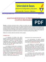 Algunas Deficiencias Nutricionales en Cultivos Protegidos