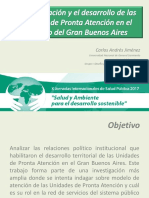 La Implantación y El Desarrollo de Las Unidades de Pronta Atención en El Territorio Del Gran Buenos Aires Entre El 2011 y El 2015