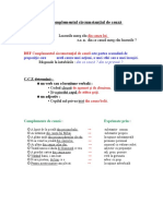 Complementul Circumstanţial de Cauză