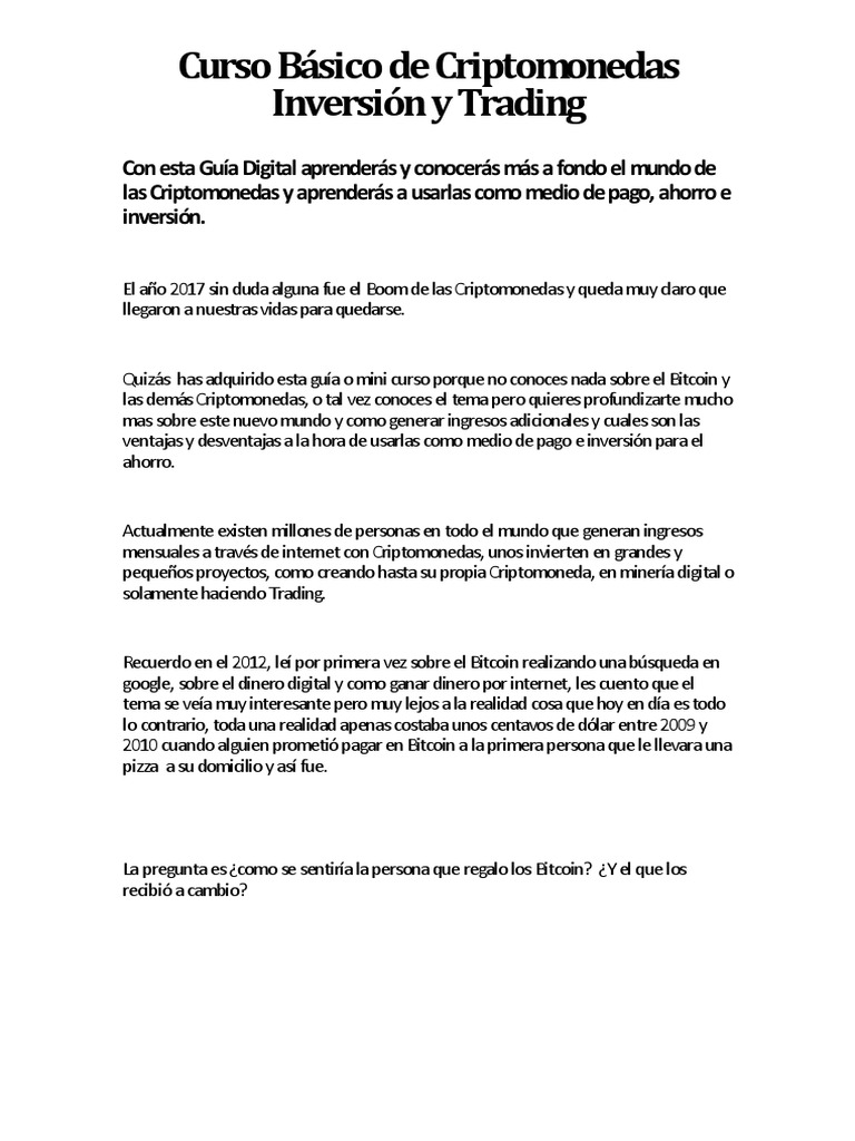 Guía Básica de Criptomonedas | PDF | Criptomoneda | Bitcoin