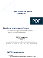 Database Models and System Architecture