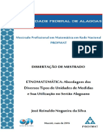 Etnomatemática - Abordagem Dos Diversos Tipos de Unidades de Medidas e Sua Utilização No Sertão Alagoano PDF