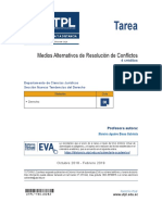 Tarea Medios Alternativos de Resolución de Conflictos