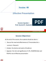 Session 08: Effective Presentation