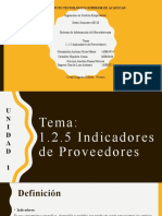 1.2.5 Indicadores de Proveedores