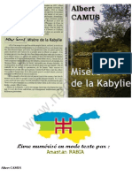 Albert Camus Misère de La Kabylie WWW - Nedjma.org720491283 PDF