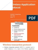 Wireless Application Protocol: Mobile Computing EID 362 Unit - V