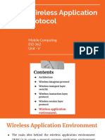 Wireless Application Protocol: Mobile Computing EID 362 Unit - V