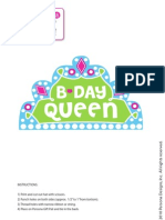 Persona Printable B-Day Queen Hat Blue