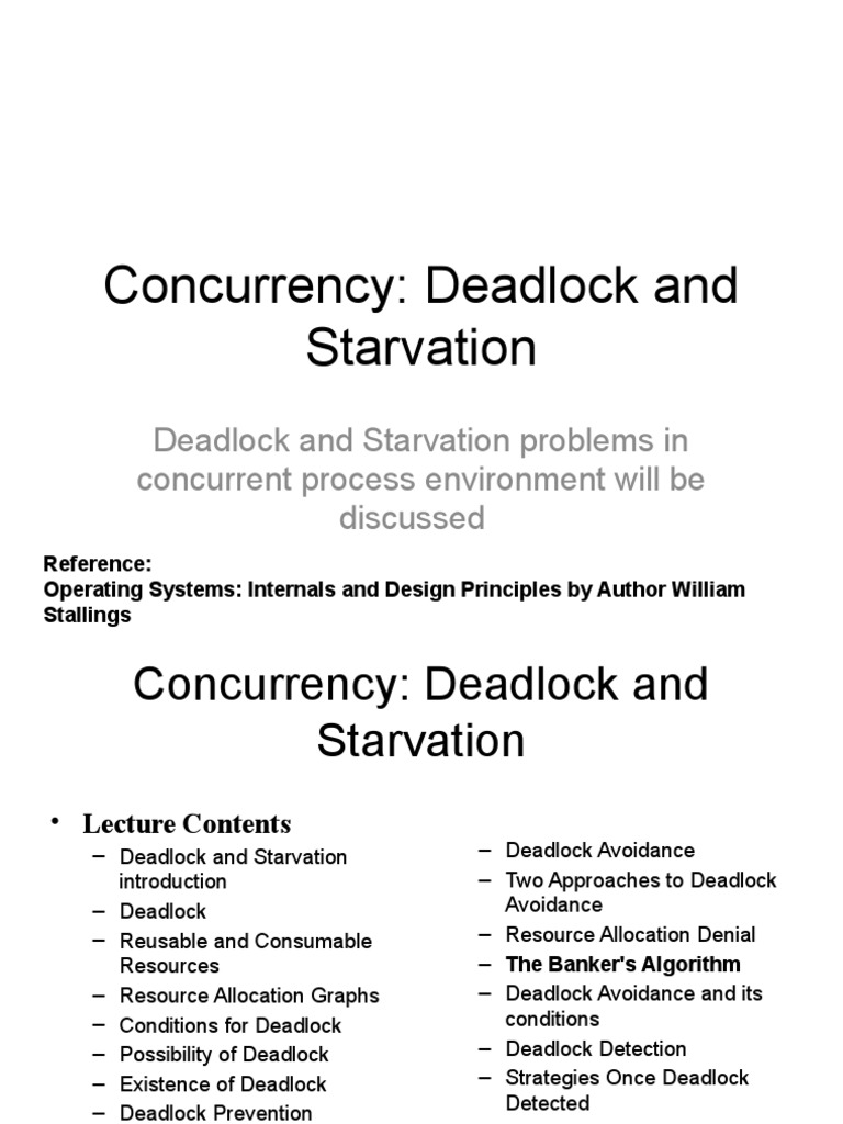 Deadlock vs. Starvation in OS | PDF | Process (Computing) | Operating ...